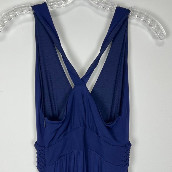 Anthropologie Maeve Womens Yuma Blue Maxi Dress Braided Waist Sleeveless size 2 - Picture 7 of 12